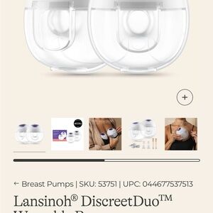 Lansinoh DiscreetDuo Wearable Breast Pump